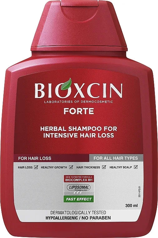 BIOXCIN FORTE - Шампоан против интензивен косопад с чесън -  300мл.